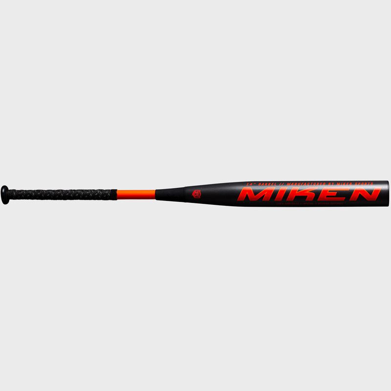 A black Freak Primo USA maxload bat with a Miken logo on the barrel - SKU: MP21MA image number null